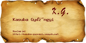 Kasuba Gyöngyi névjegykártya