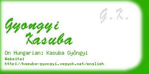 gyongyi kasuba business card