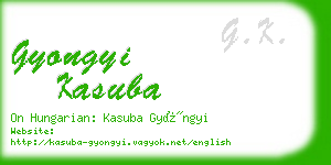 gyongyi kasuba business card